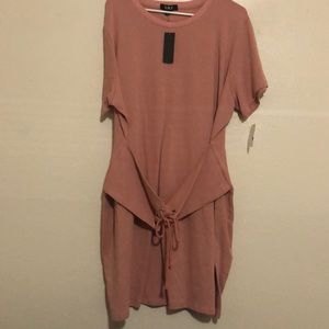 Pink short dress plus size